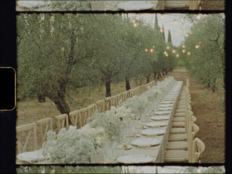 Super 8 Wedding Film from Tuscany Italy